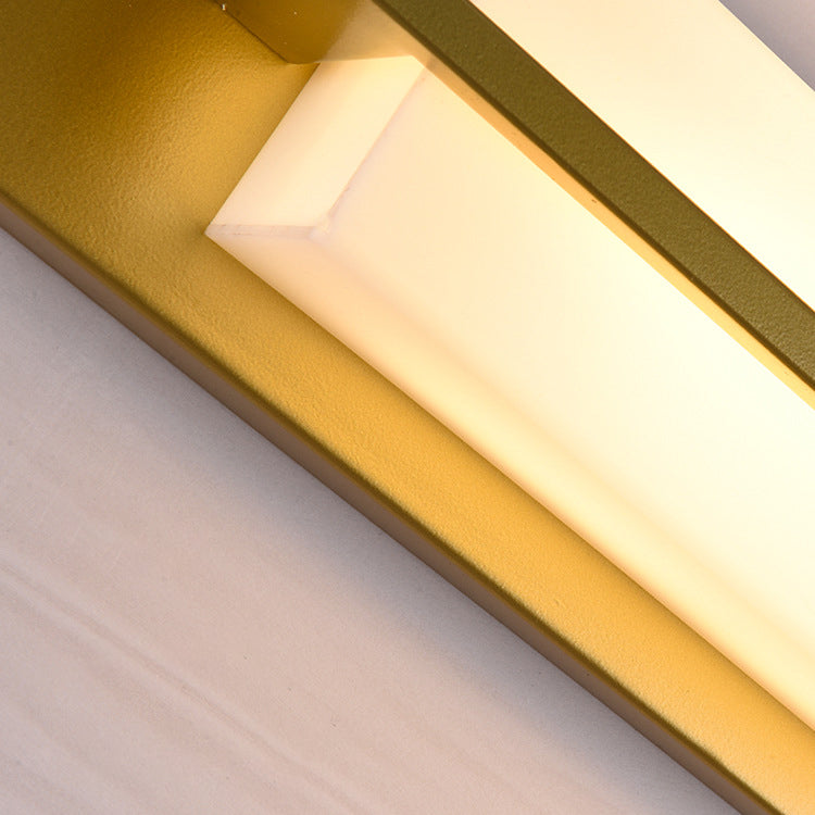 Modern Minimalist Rectangular Iron Acrylic LED Wall Sconce Lamp For Bedroom