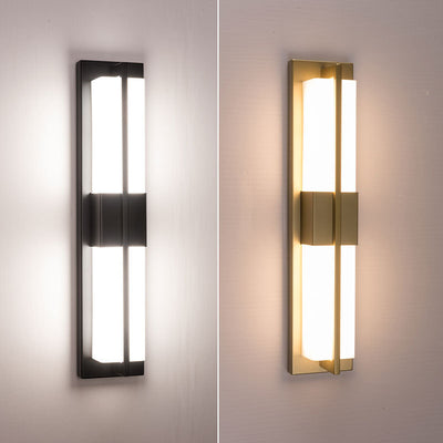Modern Minimalist Rectangular Iron Acrylic LED Wall Sconce Lamp For Bedroom