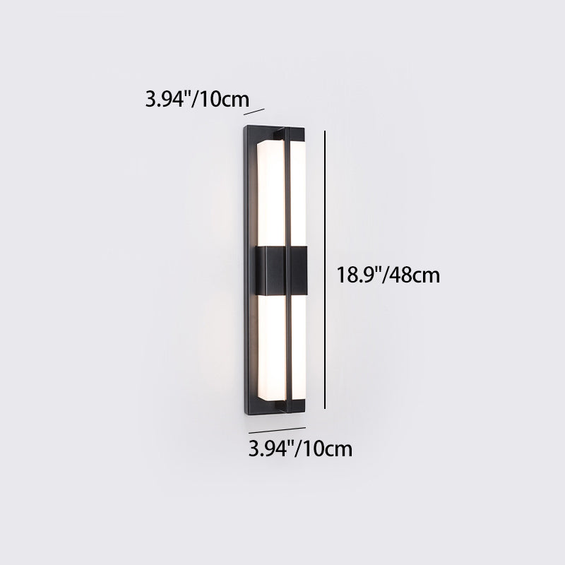 Modern Minimalist Rectangular Iron Acrylic LED Wall Sconce Lamp For Bedroom