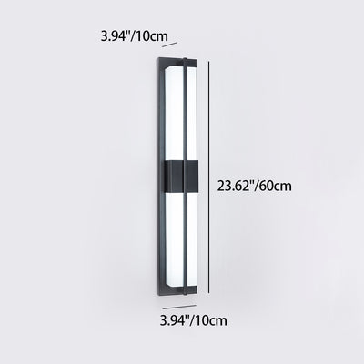 Modern Minimalist Rectangular Iron Acrylic LED Wall Sconce Lamp For Bedroom