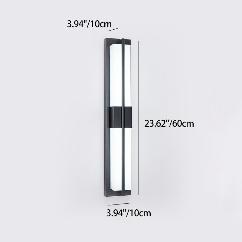 Modern Minimalist Rectangular Iron Acrylic LED Wall Sconce Lamp For Bedroom