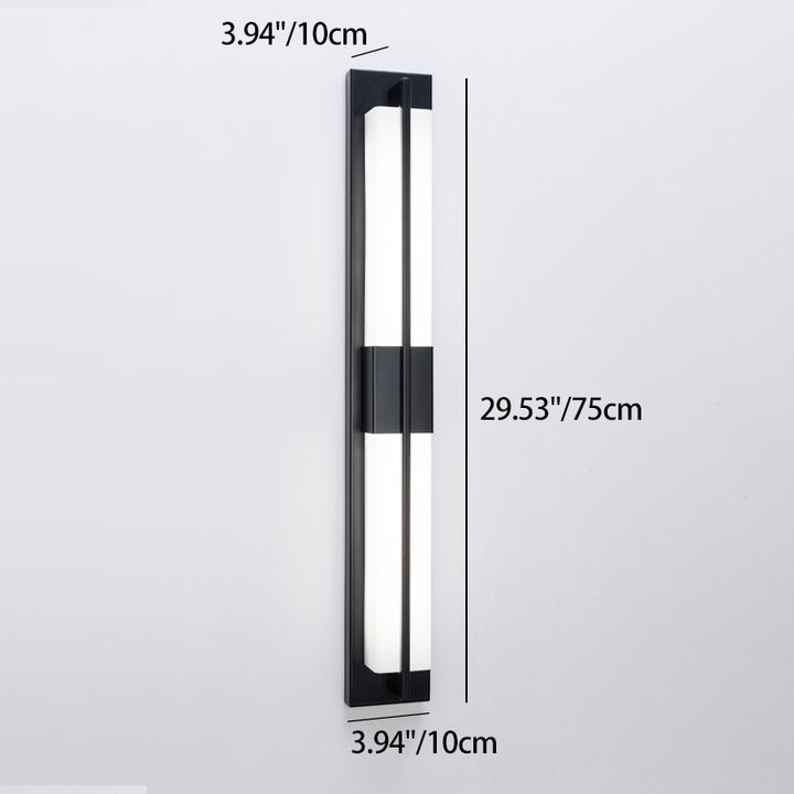 Modern Minimalist Rectangular Iron Acrylic LED Wall Sconce Lamp For Bedroom