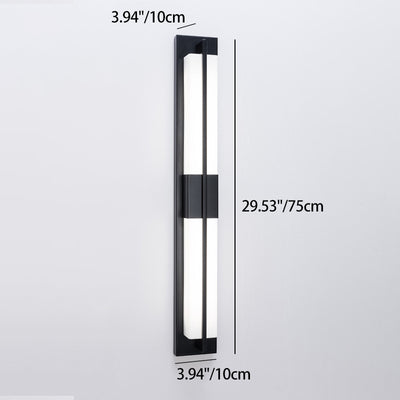 Modern Minimalist Rectangular Iron Acrylic LED Wall Sconce Lamp For Bedroom