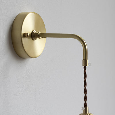 Traditional Tiffany Round Cat Pattern Brass Glass 1-Light Wall Sconce Lamp For Bedroom