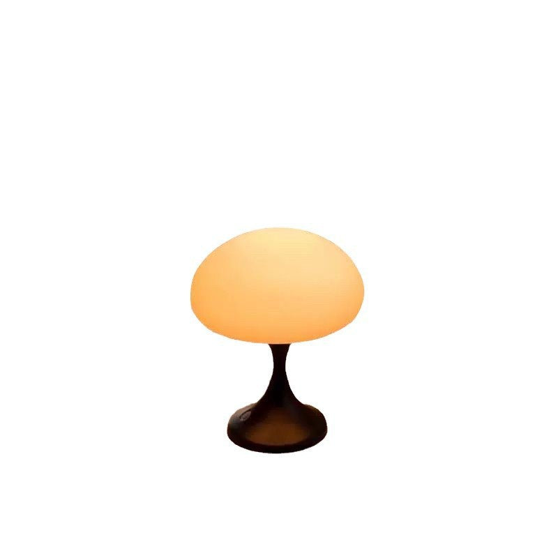 Contemporary Nordic Rechargeable Round Jellyfish Metal Glass LED Night Light Table Lamp For Bedroom