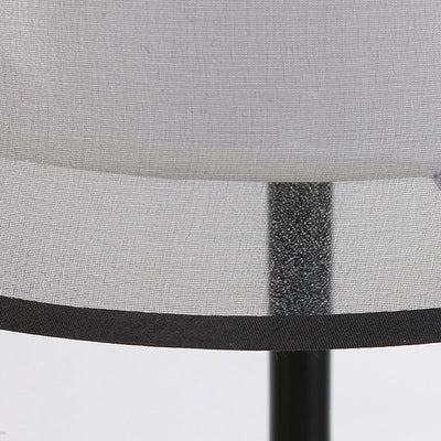 Modern Minimalist Double-Layer Cylindrical Metal Fabric 1-Light Standing Floor Lamp For Living Room