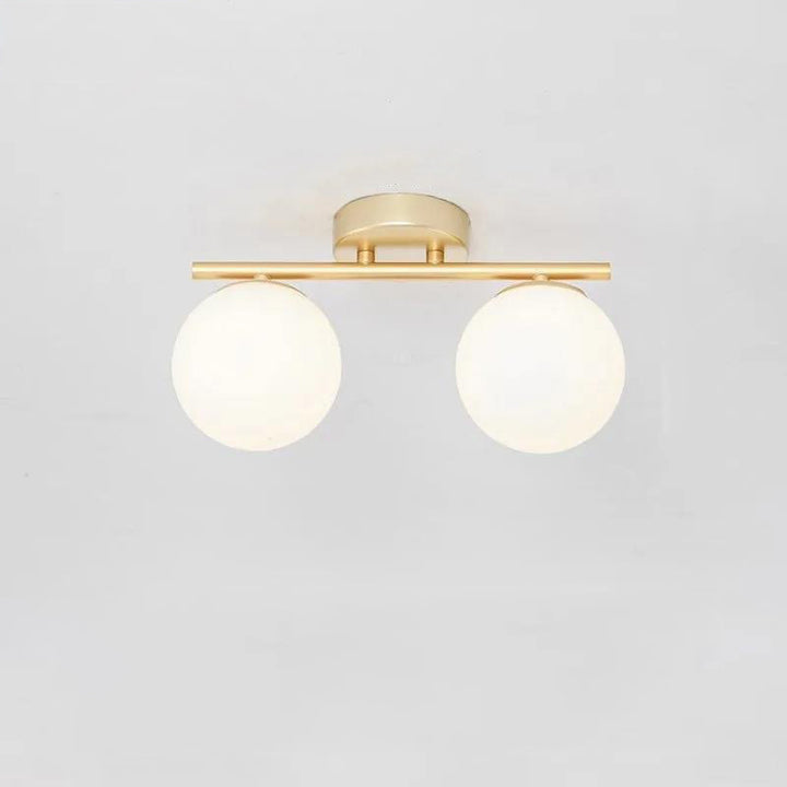 Moderne minimalistische lange kugelförmige Eisen-Glas 2/3-Licht Semi-Flush-Mount-Deckenleuchte für Flure 