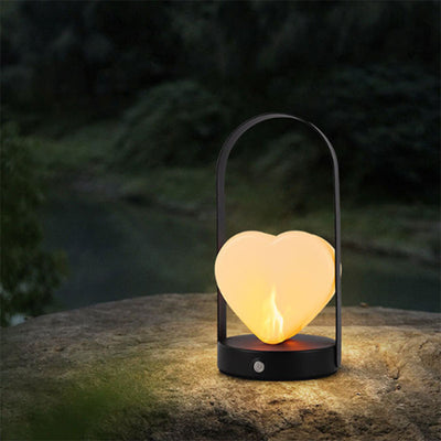 Contemporary Creative USB Adjustable Arched Heart Iron Acrylic LED Table Lamp Night Light For Bedroom