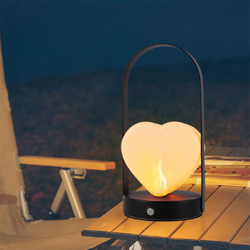 Contemporary Creative USB Adjustable Arched Heart Iron Acrylic LED Table Lamp Night Light For Bedroom