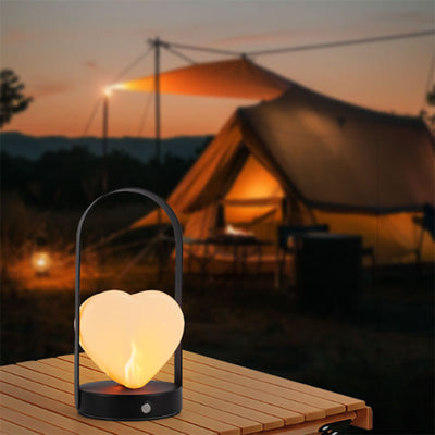 Contemporary Creative USB Adjustable Arched Heart Iron Acrylic LED Table Lamp Night Light For Bedroom