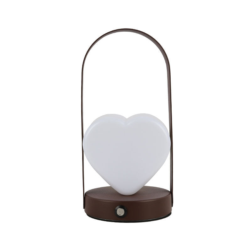 Contemporary Creative USB Adjustable Arched Heart Iron Acrylic LED Table Lamp Night Light For Bedroom