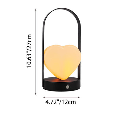 Contemporary Creative USB Adjustable Arched Heart Iron Acrylic LED Table Lamp Night Light For Bedroom