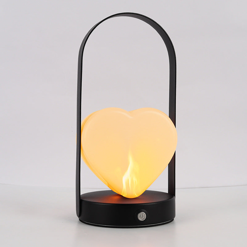 Contemporary Creative USB Adjustable Arched Heart Iron Acrylic LED Table Lamp Night Light For Bedroom