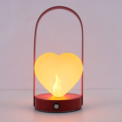 Contemporary Creative USB Adjustable Arched Heart Iron Acrylic LED Table Lamp Night Light For Bedroom