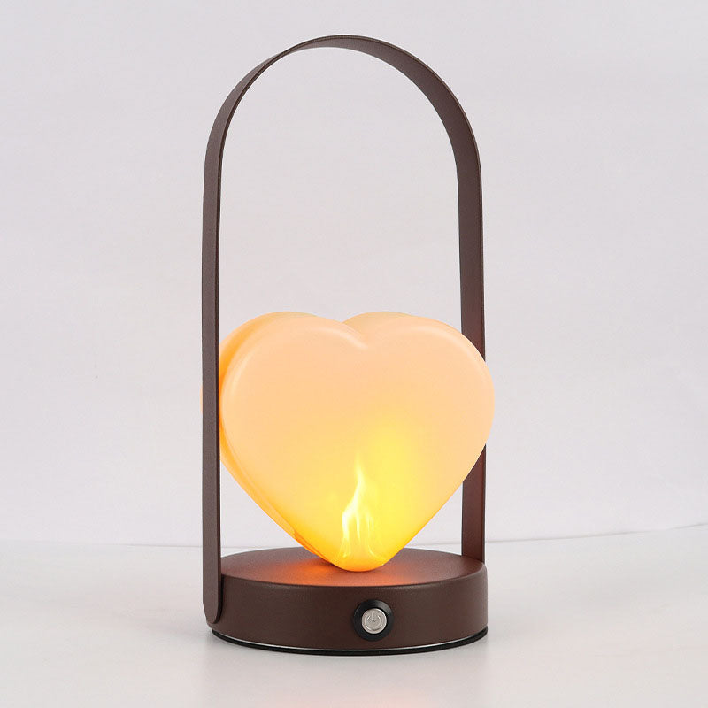 Contemporary Creative USB Adjustable Arched Heart Iron Acrylic LED Table Lamp Night Light For Bedroom