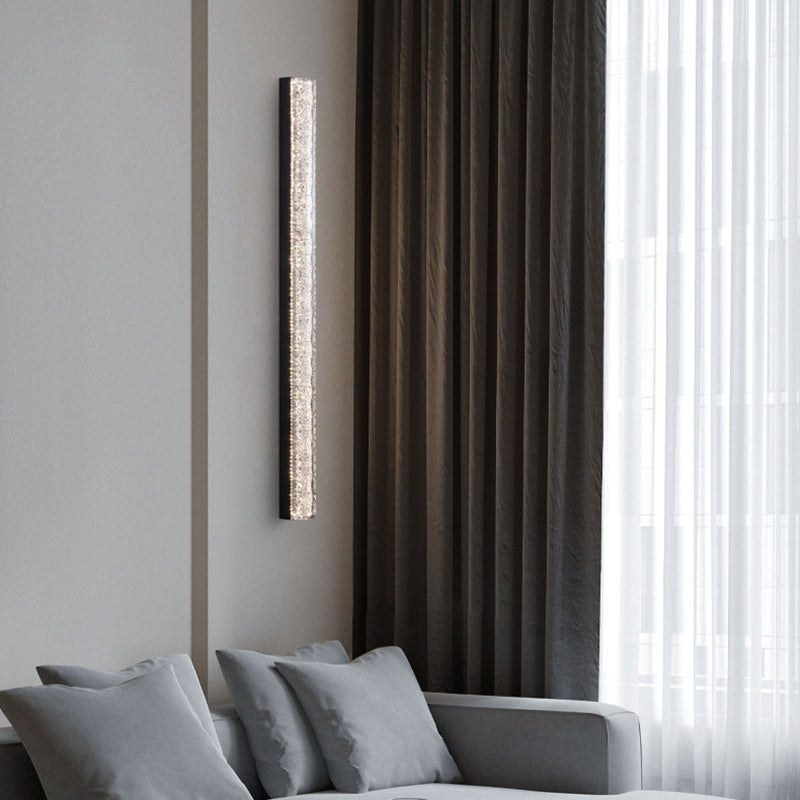 Traditional Luxury Long Ice Road Iron Acrylic LED Flush Mount Ceiling Light For Bedroom