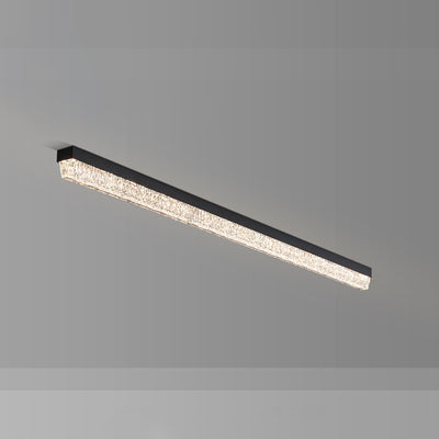 Traditional Luxury Long Ice Road Iron Acrylic LED Flush Mount Ceiling Light For Bedroom