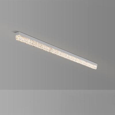 Traditional Luxury Long Ice Road Iron Acrylic LED Flush Mount Ceiling Light For Bedroom