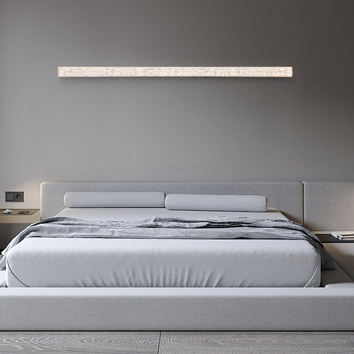 Traditional Luxury Long Ice Road Iron Acrylic LED Flush Mount Ceiling Light For Bedroom
