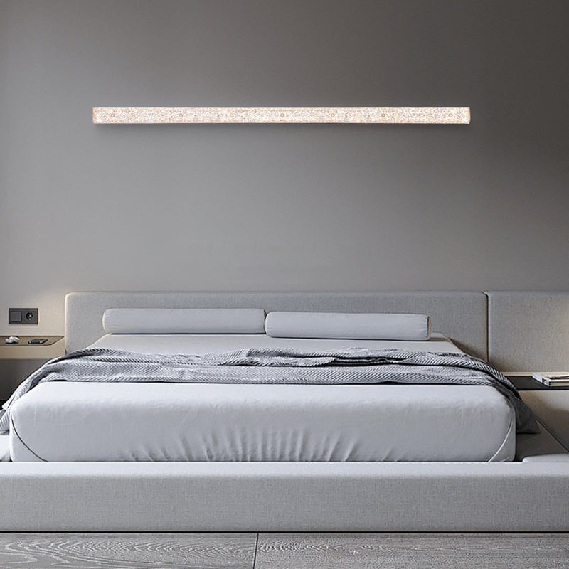 Traditional Luxury Long Ice Road Iron Acrylic LED Flush Mount Ceiling Light For Bedroom