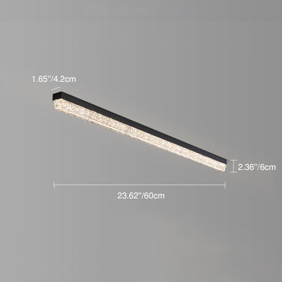 Traditional Luxury Long Ice Road Iron Acrylic LED Flush Mount Ceiling Light For Bedroom