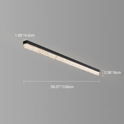 Traditional Luxury Long Ice Road Iron Acrylic LED Flush Mount Ceiling Light For Bedroom