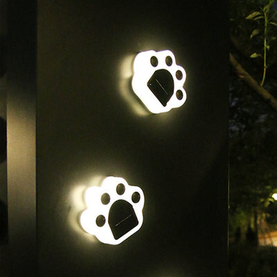 Contemporary Creative Solar Waterproof Bear Paw-Shaped ABS PC LED Outdoor Light Landscape Light For Garden