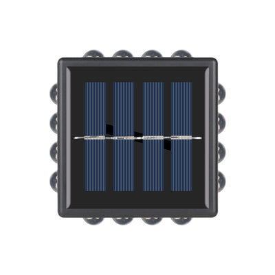 Modern Minimalist Solar Waterproof Square ABS PS LED Outdoor Wall Sconce Lamp For Garden
