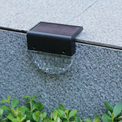 Contemporary Creative Solar Waterproof Semi-circular ABS Plastic LED Outdoor Wall Sconce Lamp Landscape Light For Garden