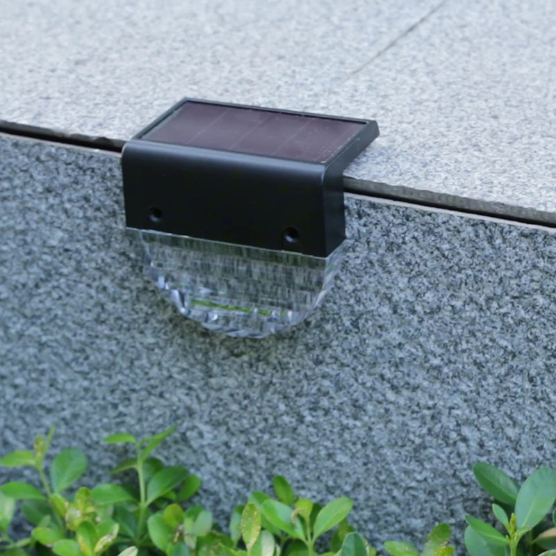 Contemporary Creative Solar Waterproof Semi-circular ABS Plastic LED Outdoor Wall Sconce Lamp Landscape Light For Garden
