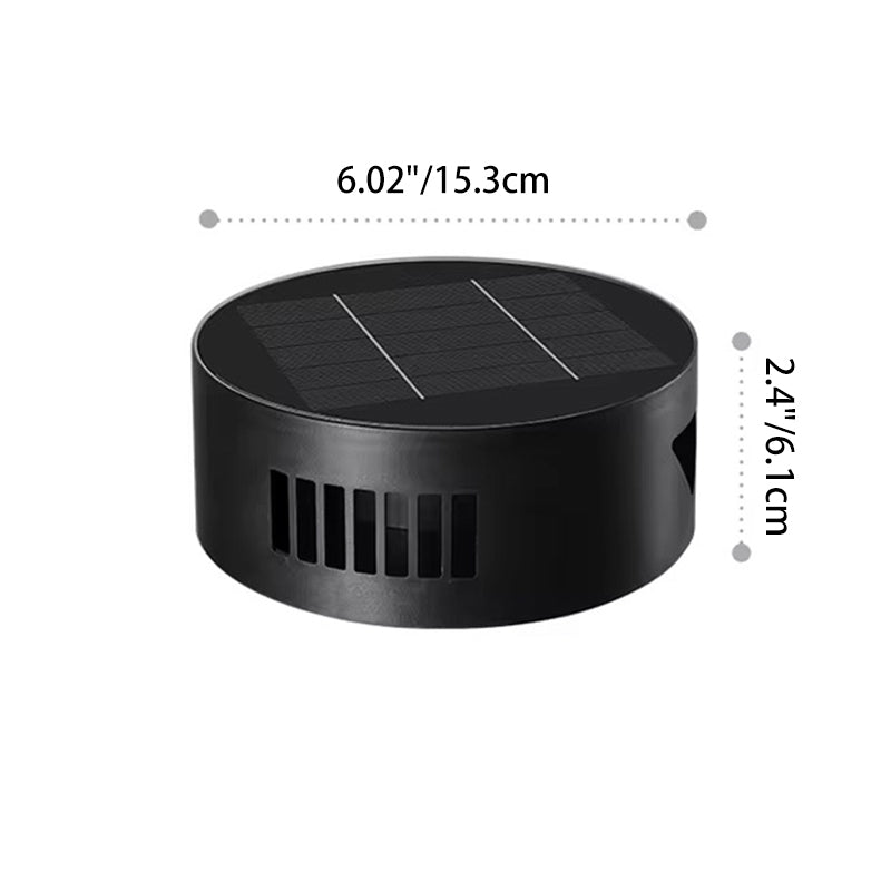 Modern Simplicity Waterproof Solar Adjustable Round ABS Glass Outdoor Wall Sconce Lamp Landscape Lighting For Garden