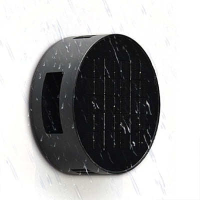 Modern Simplicity Waterproof Solar Adjustable Round ABS Glass Outdoor Wall Sconce Lamp Landscape Lighting For Garden