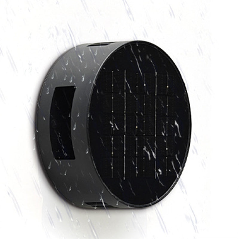 Modern Simplicity Waterproof Solar Adjustable Round ABS Glass Outdoor Wall Sconce Lamp Landscape Lighting For Garden