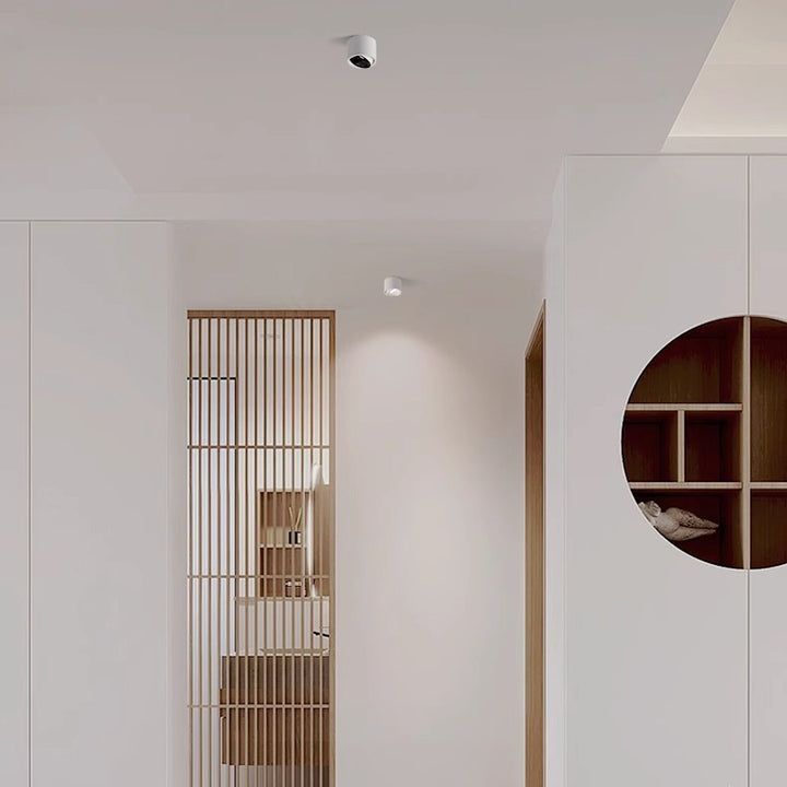 Luz de techo LED empotrada cilíndrica redonda de aluminio acrílico minimalista moderna para dormitorio 