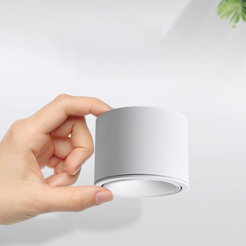 Luz de techo LED empotrada cilíndrica redonda de aluminio acrílico minimalista moderna para dormitorio 