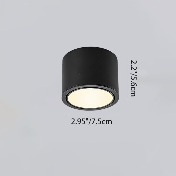 Luz de techo LED empotrada cilíndrica redonda de aluminio acrílico minimalista moderna para dormitorio 