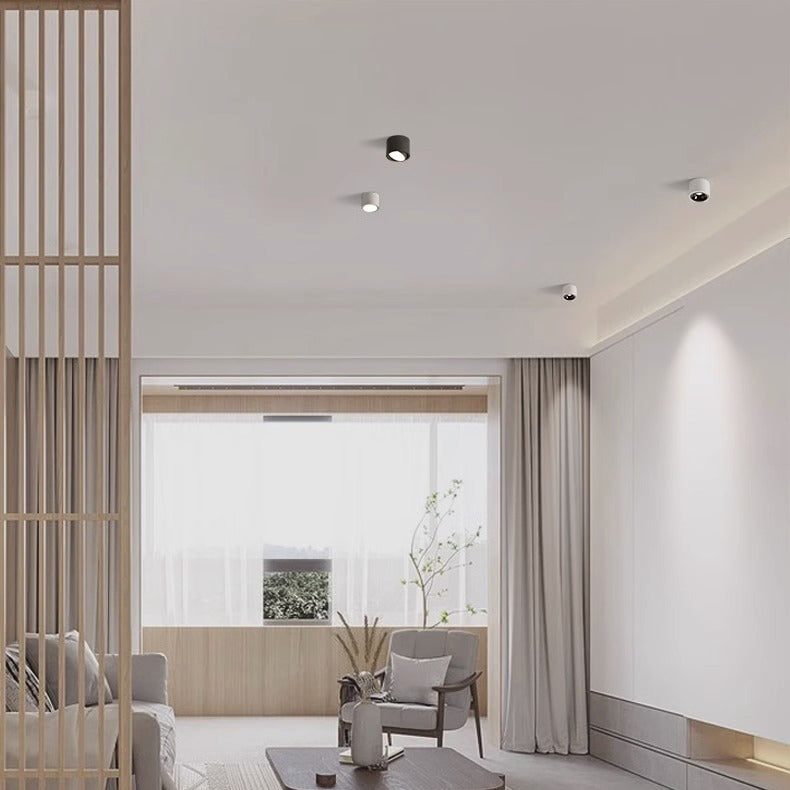 Luz de techo LED empotrada cilíndrica redonda de aluminio acrílico minimalista moderna para dormitorio 