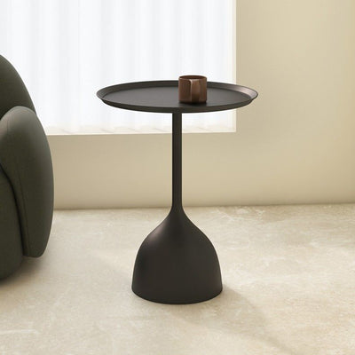 Modern Minimalist Round Iron Coffee Table 1-Tier For Living Room