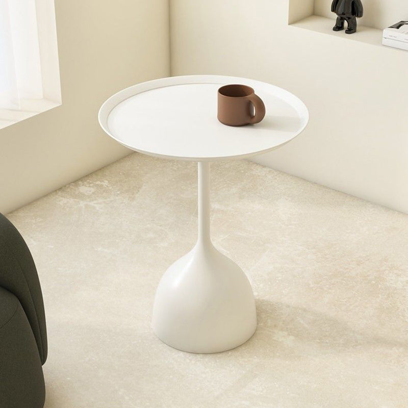 Modern Minimalist Round Iron Coffee Table 1-Tier For Living Room