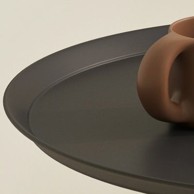 Modern Minimalist Round Iron Coffee Table 1-Tier For Living Room