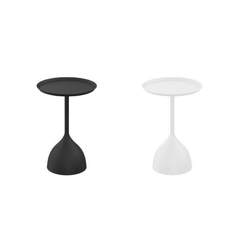Modern Minimalist Round Iron Coffee Table 1-Tier For Living Room