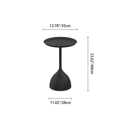 Modern Minimalist Round Iron Coffee Table 1-Tier For Living Room