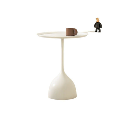 Modern Minimalist Round Iron Coffee Table 1-Tier For Living Room