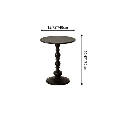 Contemporary Retro Round Wrought Iron End Table 1-Tier For Living Room