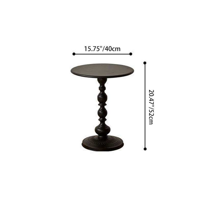 Contemporary Retro Round Wrought Iron End Table 1-Tier For Living Room