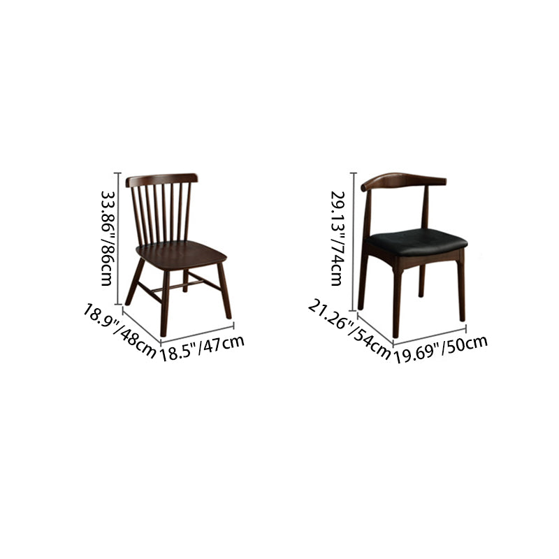 Contemporary Nordic Solid Wood Microfiber Leather Square Dining Table & Chair Set For 4/6 Seats