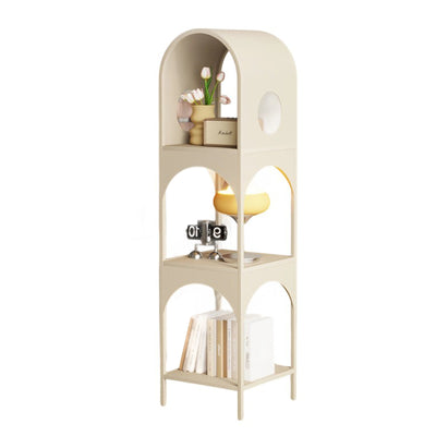 Contemporary Nordic Wrought Iron Geometric Openwork Design Display Rack 3-Tier For Home Office