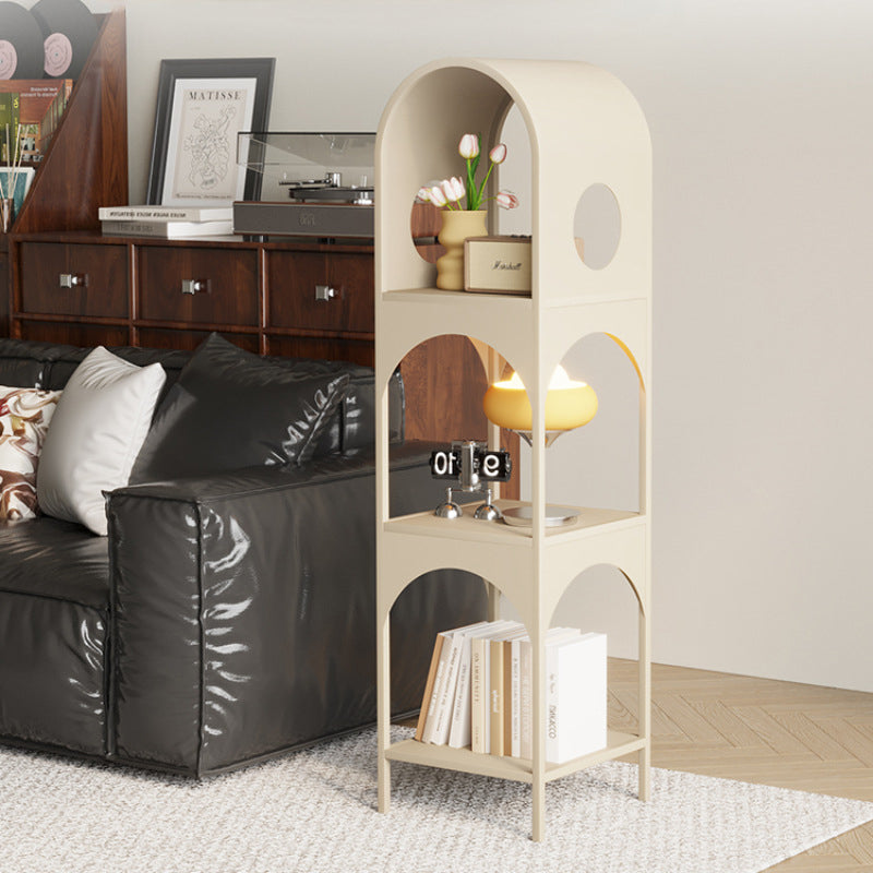 Contemporary Nordic Wrought Iron Geometric Openwork Design Display Rack 3-Tier For Home Office