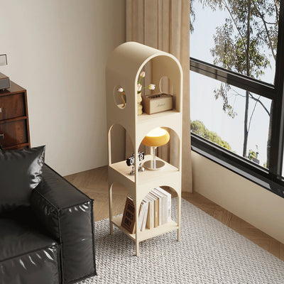 Contemporary Nordic Wrought Iron Geometric Openwork Design Display Rack 3-Tier For Home Office