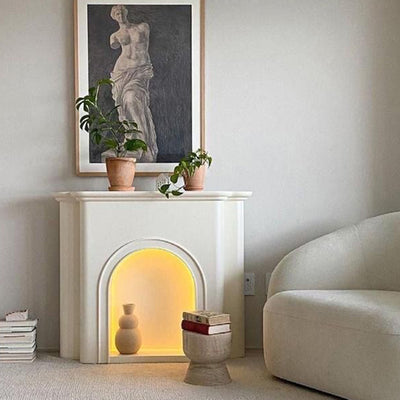 Contemporary Nordic Arched MDF Console Table With 1-Tier For Living Room